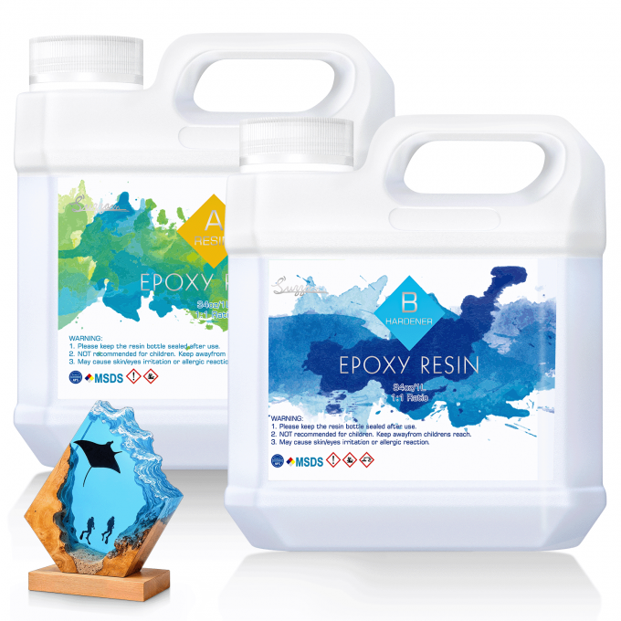 Epoxy Resin - 68oz Crystal Clear Epoxy Resin Kit, ...
