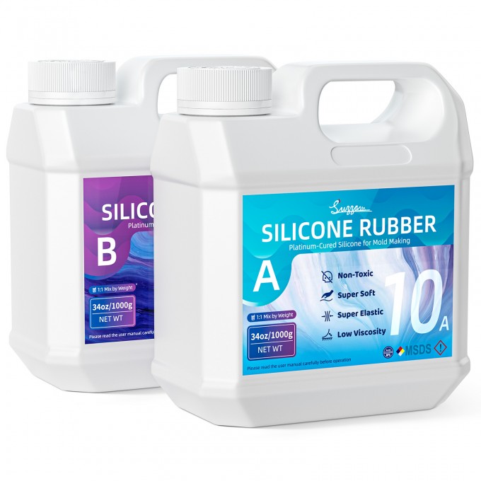 Silicone Mold Making Kit, 68OZ Translucent Platinu...